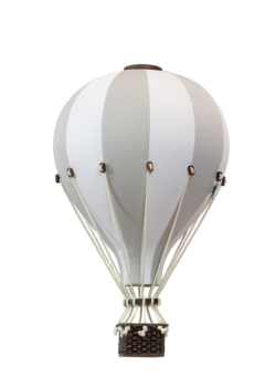 Deko Heißluftballon hellgrau / weiß - SuperBalloon